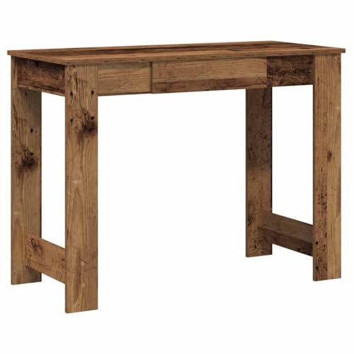 QJBSAVVA Pc Tisch Klein Gaming Tisch Kleiner Schreibtisch Konferenztisch - Schreibtisch Altholz-Optik 100x45x75 cm Holzwerkstoff für Wohnzimmer Büro Jugendzimmer Arbeitszimmer von QJBSAVVA