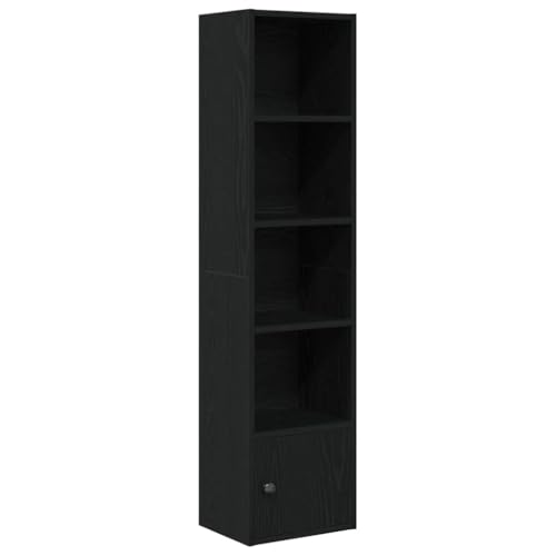 QJBSAVVA Regal Schlafzimmer Vitrine Badezimmer Regal Wohnzimmer Schrank - Bücherregal Schwarz Eichen-Optik 31x24x127 cm Holzwerkstoff für Flur Abstellraum Outdoor Balkon QJBSAVVA Regal Schlafzimmer Vitrine Badezimmer Regal Wohnzimmer Schrank - Bücherregal Schwarz Eichen-Optik 31x24x127 cm Holzwerkstoff für Flur Abstellraum Outdoor Balkon von QJBSAVVA