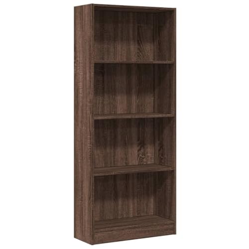 QJBSAVVA Regalschrank Wohnzimmer Möbel Mehrzweckschrank Vitrine - Bücherregal Braun Eichen-Optik 60x24x143 cm Holzwerkstoff für Büro Arbeitszimmer Wohnzimmer Küche von QJBSAVVA