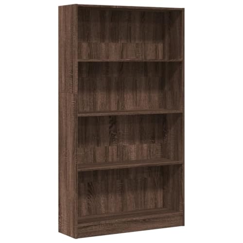 QJBSAVVA Regalschrank Wohnzimmer Möbel Mehrzweckschrank Vitrine - Bücherregal Braun Eichen-Optik 80x24x143 cm Holzwerkstoff für Büro Arbeitszimmer Wohnzimmer Küche von QJBSAVVA