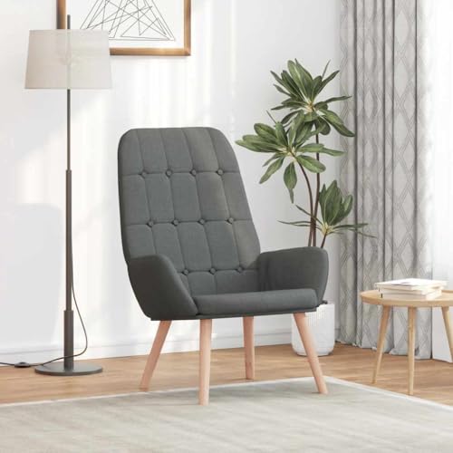 QJBSAVVA Relaxsessel Dunkelgrau Stoff Bequemer Loungesessel mit Polsterung und Metallgestell 70 x 77 x 94 cm für Wohnzimmer Schlafzimmer und Balkon QJBSAVVA Relaxsessel Dunkelgrau Stoff Bequemer Loungesessel mit Polsterung und Metallgestell 70 x 77 x 94 cm für Wohnzimmer Schlafzimmer und Balkon von QJBSAVVA