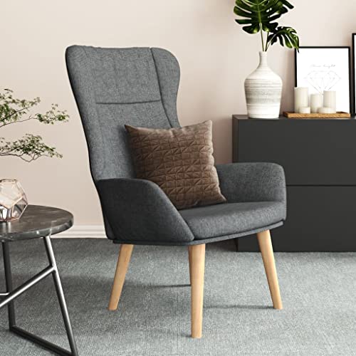 QJBSAVVA Relaxsessel Dunkelgrau aus atmungsaktivem Polyester mit Metallrahmen und Kautschukholzbeinen Bequemer Lounge Sessel für Wohnzimmer Schlafzimmer und Balkon QJBSAVVA Relaxsessel Dunkelgrau aus atmungsaktivem Polyester mit Metallrahmen und Kautschukholzbeinen Bequemer Lounge Sessel für Wohnzimmer Schlafzimmer und Balkon von QJBSAVVA