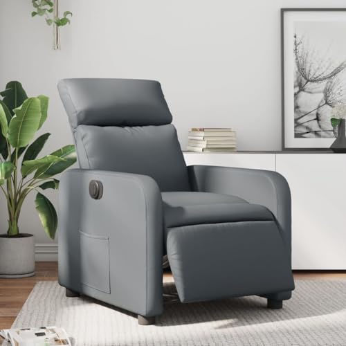 QJBSAVVA Relaxsessel Elektrisch Grau Kunstleder mit Liegefunktion Bequemer Fernsehsessel für Wohnzimmer Schlafzimmer und Balkon 66 x 89.5 x 95.5 cm Max 110 kg QJBSAVVA Relaxsessel Elektrisch Grau Kunstleder mit Liegefunktion Bequemer Fernsehsessel für Wohnzimmer Schlafzimmer und Balkon 66 x 89.5 x 95.5 cm Max 110 kg von QJBSAVVA