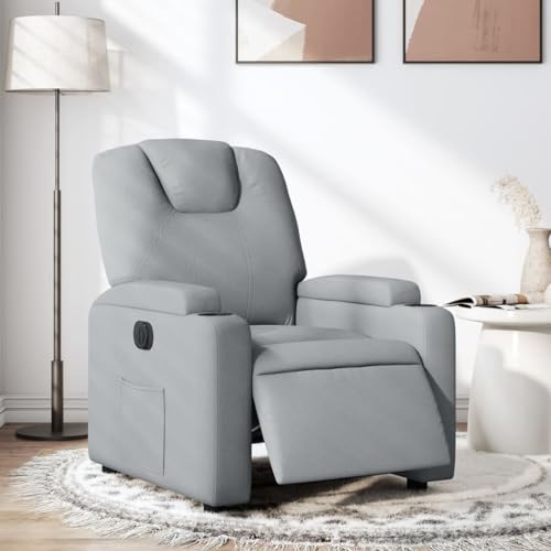 QJBSAVVA Relaxsessel Elektrisch Hellgrau Stoff mit Liegefunktion Bequemer Fernsehsessel für Wohnzimmer und Schlafzimmer Maximal 110 kg Tragfähigkeit QJBSAVVA Relaxsessel Elektrisch Hellgrau Stoff mit Liegefunktion Bequemer Fernsehsessel für Wohnzimmer und Schlafzimmer Maximal 110 kg Tragfähigkeit von QJBSAVVA
