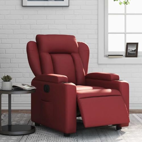QJBSAVVA Relaxsessel Elektrisch in Weinrot Kunstleder mit Liegefunktion Bequemer Fernsehsessel für Wohnzimmer Schlafzimmer und Balkon 77 x 94.5 x 100 cm QJBSAVVA Relaxsessel Elektrisch in Weinrot Kunstleder mit Liegefunktion Bequemer Fernsehsessel für Wohnzimmer Schlafzimmer und Balkon 77 x 94.5 x 100 cm von QJBSAVVA