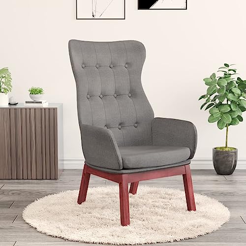 QJBSAVVA Relaxsessel Hellgrau aus Stoff mit Metallrahmen und Massivholzbeinen 70 x 77 x 94 cm Bequemer Loungesessel für Wohnzimmer Schlafzimmer und Balkon QJBSAVVA Relaxsessel Hellgrau aus Stoff mit Metallrahmen und Massivholzbeinen 70 x 77 x 94 cm Bequemer Loungesessel für Wohnzimmer Schlafzimmer und Balkon von QJBSAVVA