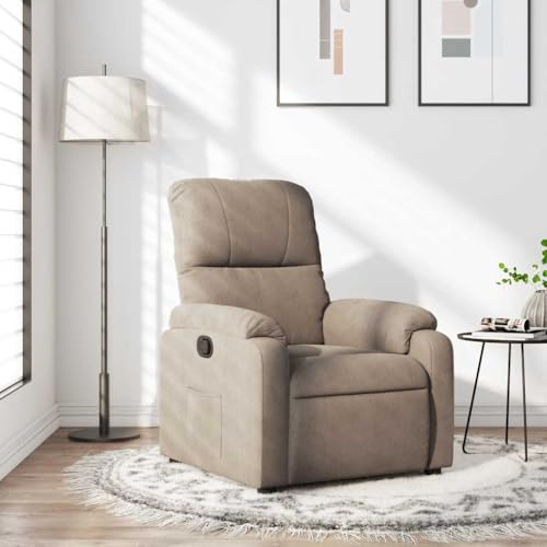 QJBSAVVA Relaxsessel Taupe Mikrofasergewebe mit manueller Liegefunktion Bequemer Loungesessel für Wohnzimmer Schlafzimmer und Balkon 110 kg Tragfähigkeit QJBSAVVA Relaxsessel Taupe Mikrofasergewebe mit manueller Liegefunktion Bequemer Loungesessel für Wohnzimmer Schlafzimmer und Balkon 110 kg Tragfähigkeit von QJBSAVVA