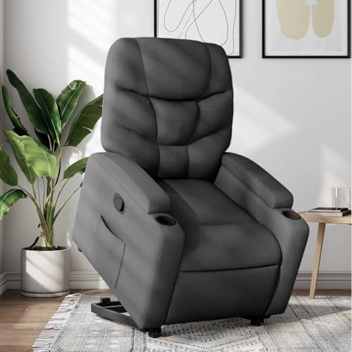 QJBSAVVA Relaxsessel mit elektrischer Aufstehhilfe Dunkelgrau Stoff 74 x 89 x 100 cm Manuelle Liegefunktion bis 135° Bequemer Loungesessel für Wohnzimmer Schlafzimmer und Balkon QJBSAVVA Relaxsessel mit elektrischer Aufstehhilfe Dunkelgrau Stoff 74 x 89 x 100 cm Manuelle Liegefunktion bis 135° Bequemer Loungesessel für Wohnzimmer Schlafzimmer und Balkon von QJBSAVVA