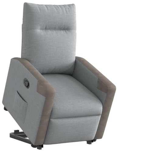 QJBSAVVA Relaxsessel mit elektrischer Aufstehhilfe Hellgrau Stoff 69 x 86 x 100 cm Manuelle Liegefunktion bis 135° Bequemer Loungesessel für Wohnzimmer Schlafzimmer und Balkon QJBSAVVA Relaxsessel mit elektrischer Aufstehhilfe Hellgrau Stoff 69 x 86 x 100 cm Manuelle Liegefunktion bis 135° Bequemer Loungesessel für Wohnzimmer Schlafzimmer und Balkon von QJBSAVVA