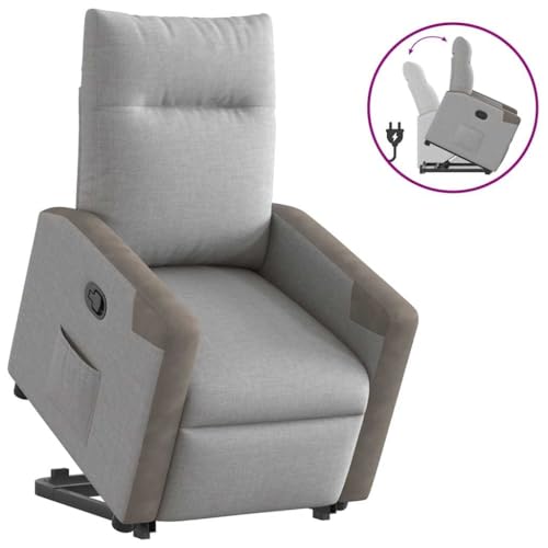 QJBSAVVA Relaxsessel mit elektrischer Aufstehhilfe Wolkengrau Stoff 69 x 86 x 100 cm Manuelle Liegefunktion bis 135° Bequemer Loungesessel für Wohnzimmer Schlafzimmer und Balkon QJBSAVVA Relaxsessel mit elektrischer Aufstehhilfe Wolkengrau Stoff 69 x 86 x 100 cm Manuelle Liegefunktion bis 135° Bequemer Loungesessel für Wohnzimmer Schlafzimmer und Balkon von QJBSAVVA