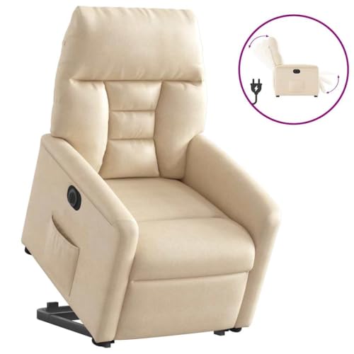 QJBSAVVA Relaxsessel mit elektrischer Aufstehhilfe und Liegefunktion Beige Mikrofasergewebe 72 x 90 x 99 cm Bequemer Fernsehsessel mit Getränkehaltern für Wohnzimmer und Schlafzimmer QJBSAVVA Relaxsessel mit elektrischer Aufstehhilfe und Liegefunktion Beige Mikrofasergewebe 72 x 90 x 99 cm Bequemer Fernsehsessel mit Getränkehaltern für Wohnzimmer und Schlafzimmer von QJBSAVVA