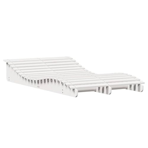 QJBSAVVA Relaxstuhl Garten Gartenliegen Relax Gartenstuhl Liegestuhl Balkon - Sonnenliege Weiß 205x110x31,5 cm Massivholz Kiefer für Terasse Balkon Lounge Patio von QJBSAVVA