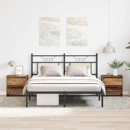 QJBSAVVA Rustikale Nachttischset aus Massivholz in Braun, 2 Stück mit 2 Schubladen, Stauraum und langlebigem Design für Schlafzimmer und Wohnzimmer QJBSAVVA Rustikale Nachttischset aus Massivholz in Braun, 2 Stück mit 2 Schubladen, Stauraum und langlebigem Design für Schlafzimmer und Wohnzimmer von QJBSAVVA