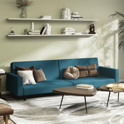 QJBSAVVA Schlafsofa 2 Sitzer Blau Samt mit 2 in 1 Funktion Komfortables Sitz und Schlafsofa für Wohnzimmer Gästezimmer und kleine Räume QJBSAVVA Schlafsofa 2 Sitzer Blau Samt mit 2 in 1 Funktion Komfortables Sitz und Schlafsofa für Wohnzimmer Gästezimmer und kleine Räume von QJBSAVVA