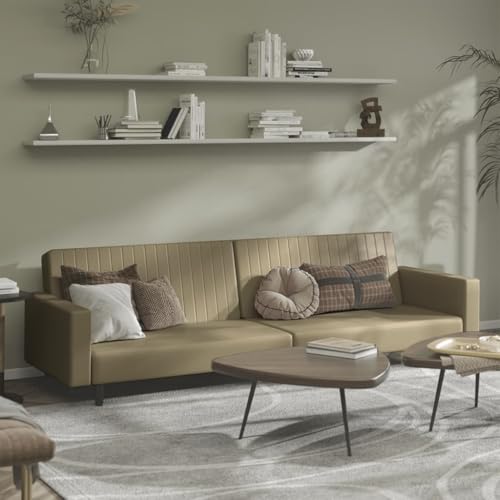 QJBSAVVA Schlafsofa 2 Sitzer Cappuccino Braun Kunstleder mit ausziehbarer Schlaffunktion 220 x 84,5 cm Komfortables Gästebett für Wohnzimmer und kleine Räume QJBSAVVA Schlafsofa 2 Sitzer Cappuccino Braun Kunstleder mit ausziehbarer Schlaffunktion 220 x 84,5 cm Komfortables Gästebett für Wohnzimmer und kleine Räume von QJBSAVVA