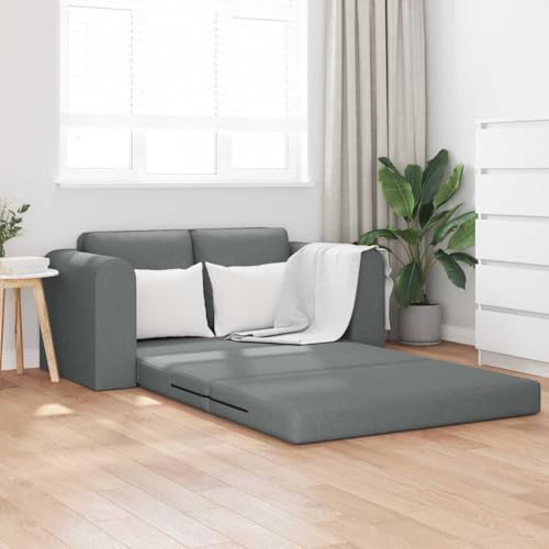 QJBSAVVA Schlafsofa 2 in 1 Dunkelgrau Modernes Design als Couch und Gästebett 148x71x83 cm Polyester Stoff Vielseitig für Wohnzimmer und Gästezimmer von QJBSAVVA