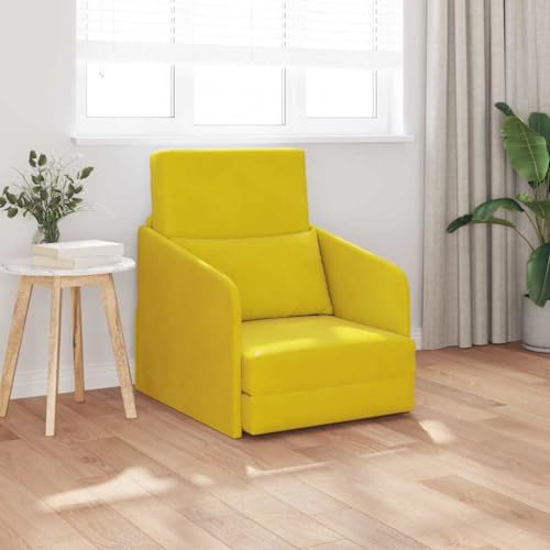 QJBSAVVA Schlafsofa Gelb 65x80x83 cm 2 in 1 Multifunktions Sofa Bett mit verstellbaren Armlehnen und schmutzabweisendem Samtstoff für Wohnzimmer und kleine Räume QJBSAVVA Schlafsofa Gelb 65x80x83 cm 2 in 1 Multifunktions Sofa Bett mit verstellbaren Armlehnen und schmutzabweisendem Samtstoff für Wohnzimmer und kleine Räume von QJBSAVVA