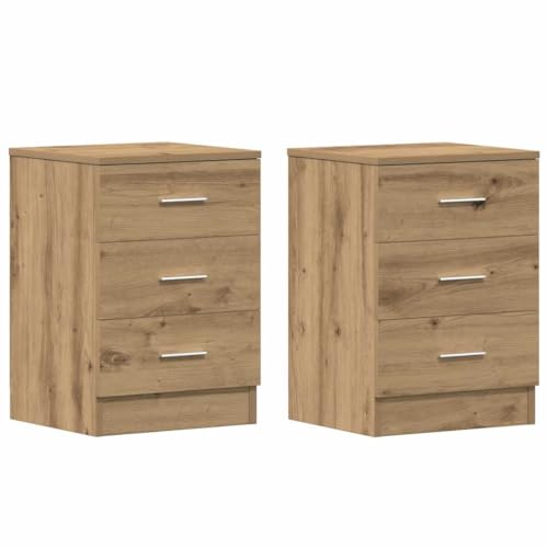QJBSAVVA Schlafzimmer Möbel Badezimmerschrank Beistelltisch Couch Bartisch - Nachttische 2 STK. Artisan-Eiche 38x35x55 cm Holzwerkstoff für Schlafzimmer Wohnzimmer Balkon Badezimmer QJBSAVVA Schlafzimmer Möbel Badezimmerschrank Beistelltisch Couch Bartisch - Nachttische 2 STK. Artisan-Eiche 38x35x55 cm Holzwerkstoff für Schlafzimmer Wohnzimmer Balkon Badezimmer von QJBSAVVA