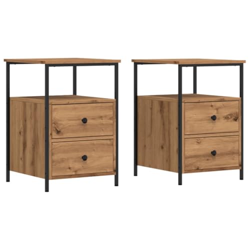 QJBSAVVA Schlafzimmer Möbel Nachtschrank Beistelltisch Couch Nachtkasten - Nachttische 2 STK. Artisan-Eiche 34x35,5x50 cm Holzwerkstoff für Schlafzimmer Balkon Wohnzimmer Badezimmer QJBSAVVA Schlafzimmer Möbel Nachtschrank Beistelltisch Couch Nachtkasten - Nachttische 2 STK. Artisan-Eiche 34x35,5x50 cm Holzwerkstoff für Schlafzimmer Balkon Wohnzimmer Badezimmer von QJBSAVVA