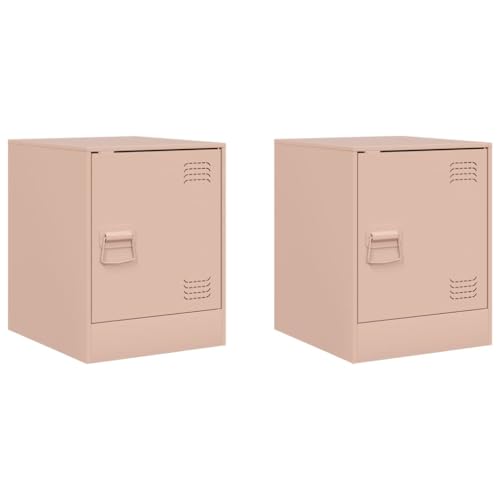QJBSAVVA Schlafzimmer Möbel Nachtschrank Beistelltische Bartisch - Nachttische 2 STK. Rosa 34,5x39x44 cm Stahl für Badezimmer Wohnzimmer Schlafzimmer Balkon QJBSAVVA Schlafzimmer Möbel Nachtschrank Beistelltische Bartisch - Nachttische 2 STK. Rosa 34,5x39x44 cm Stahl für Badezimmer Wohnzimmer Schlafzimmer Balkon von QJBSAVVA