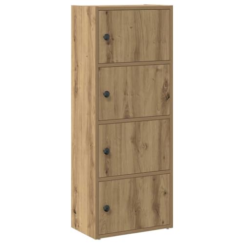 QJBSAVVA Schrank Schlafzimmer Aktenschrank Küchenregal Schmal Aktenregal für Ordner - Bücherregal Artisan-Eiche 40x24x102 cm Holzwerkstoff für Abstellraum Wohnzimmer Balkon Büro von QJBSAVVA