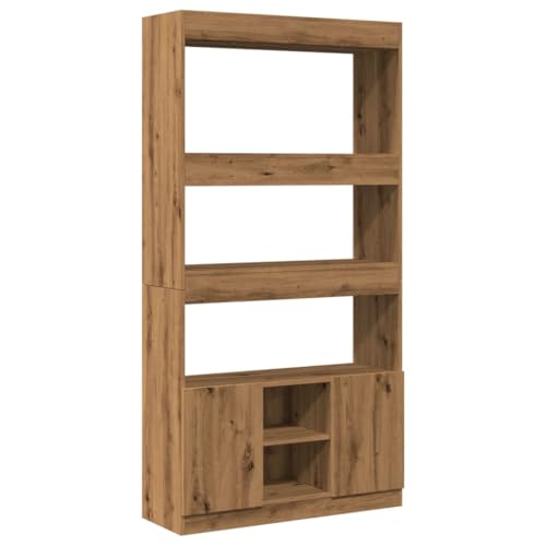 QJBSAVVA Schrank Schlafzimmer Aktenschrank Wohnzimmer Möbel Badezimmer Regal - Highboard Artisan-Eiche 92x33x180 cm Holzwerkstoff für Keller Küche Büro Badezimmer von QJBSAVVA