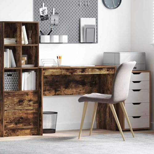 QJBSAVVA Schreibtisch Geräucherte Eiche 100 x 40 x 76 cm Moderner Büroschreibtisch mit Schublade Robuste Holzspanplatte für Homeoffice und Arbeitszimmer QJBSAVVA Schreibtisch Geräucherte Eiche 100 x 40 x 76 cm Moderner Büroschreibtisch mit Schublade Robuste Holzspanplatte für Homeoffice und Arbeitszimmer von QJBSAVVA