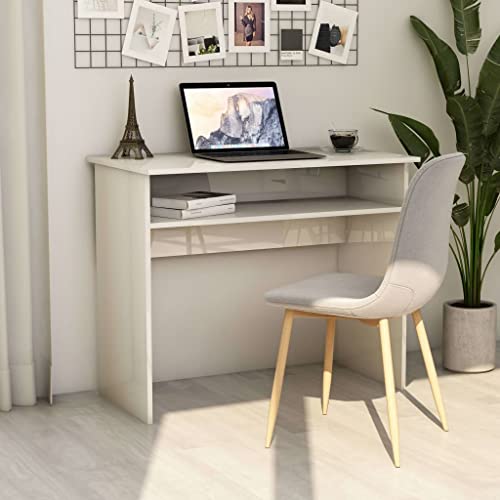 QJBSAVVA Schreibtisch Hochglanz Weiß 90 x 50 x 74 cm Moderner Computertisch mit Ablagefach Robust & Langlebig für Büro Jugendzimmer und Homeoffice QJBSAVVA Schreibtisch Hochglanz Weiß 90 x 50 x 74 cm Moderner Computertisch mit Ablagefach Robust & Langlebig für Büro Jugendzimmer und Homeoffice von QJBSAVVA