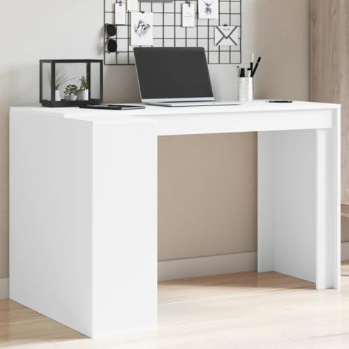 QJBSAVVA Schreibtisch Weiß 123,5x73,5x75 cm Holzwerkstoff Modernes Design mit Stauraum Langlebig und Platzsparend für Büro Studentenzimmer und Homeoffice QJBSAVVA Schreibtisch Weiß 123,5x73,5x75 cm Holzwerkstoff Modernes Design mit Stauraum Langlebig und Platzsparend für Büro Studentenzimmer und Homeoffice von QJBSAVVA