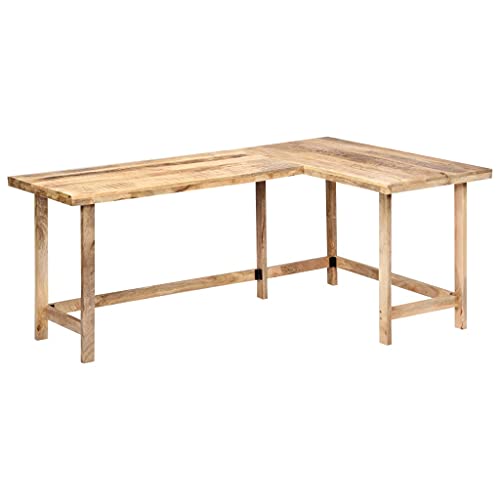QJBSAVVA Schreibtisch aus Massivholz Mango 180 x 120 x 76 cm L Design Rustikaler Schreibtisch für Homeoffice Büro und Gaming mit robuster Holzmaserung QJBSAVVA Schreibtisch aus Massivholz Mango 180 x 120 x 76 cm L Design Rustikaler Schreibtisch für Homeoffice Büro und Gaming mit robuster Holzmaserung von QJBSAVVA