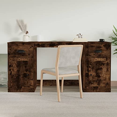 QJBSAVVA Schreibtisch mit Stauraum Räuchereiche Holzwerkstoff 154.5 x 50 x 75 cm Elegantes Design & Robust für Büro Homeoffice QJBSAVVA Schreibtisch mit Stauraum Räuchereiche Holzwerkstoff 154.5 x 50 x 75 cm Elegantes Design & Robust für Büro Homeoffice von QJBSAVVA