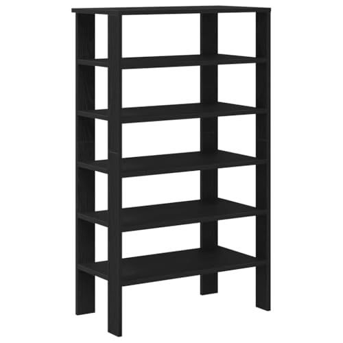 QJBSAVVA Schuhaufbewahrung Platzsparend Schuhorganizer Platzsparend Vorratsschrank Schuheschrank - Schuhregal Schwarz 61x32x105 cm Holzwerkstoff für Schlafzimmer Hallway Flur Küche von QJBSAVVA