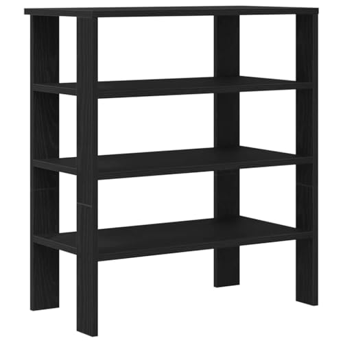QJBSAVVA Schuhaufbewahrung Platzsparend Schuhorganizer Platzsparend Vorratsschrank Schuheschrank - Schuhregal Schwarz 61x32x70 cm Holzwerkstoff für Schlafzimmer Hallway Flur Küche von QJBSAVVA