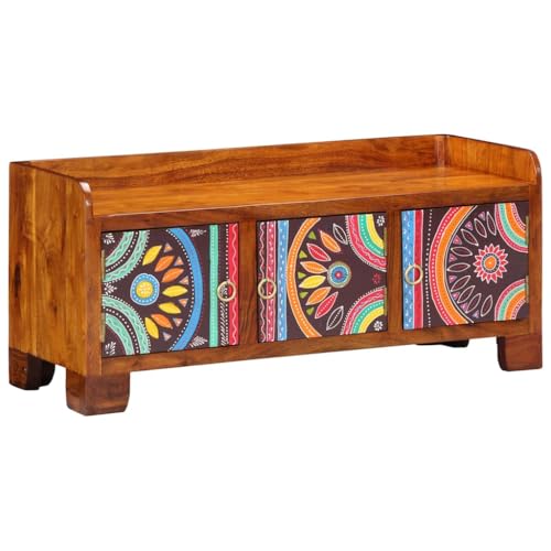 QJBSAVVA Schuhbank aus Massivholz mit geometrischem Muster 90x35x40 cm Stauraum für mehrere Paar Schuhe Bohemian Design für Flur Schlafzimmer und Eingangsbereich QJBSAVVA Schuhbank aus Massivholz mit geometrischem Muster 90x35x40 cm Stauraum für mehrere Paar Schuhe Bohemian Design für Flur Schlafzimmer und Eingangsbereich von QJBSAVVA