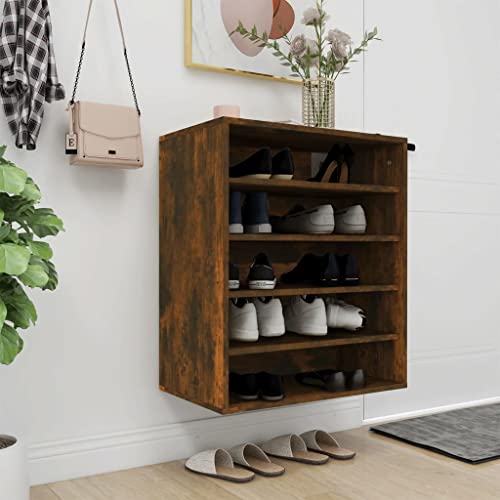 QJBSAVVA Schuhschrank Räuchereiche 60x35x70 cm Holzwerkstoff Schuhregal Schmal Hoch mit Stauraum für Flur und Schlafzimmer Praktische Schuhablage mit Stabiler Platte für Deko QJBSAVVA Schuhschrank Räuchereiche 60x35x70 cm Holzwerkstoff Schuhregal Schmal Hoch mit Stauraum für Flur und Schlafzimmer Praktische Schuhablage mit Stabiler Platte für Deko von QJBSAVVA