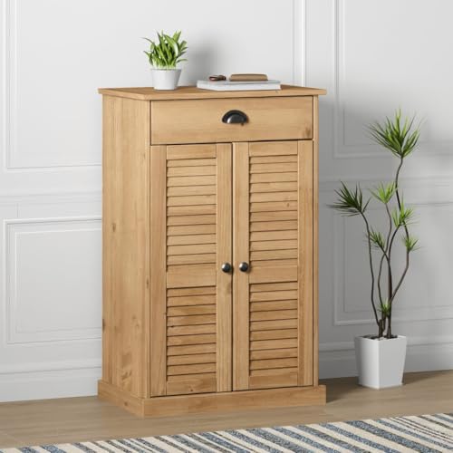 QJBSAVVA Schuhschrank VIGO 60x35x96 cm aus Massivholz Kiefer mit Honigwachs Finish Schuhregal schmal mit 2 Fächern und Schublade platzsparender Schuhorganizer für Flur Wohnmobil und Camping QJBSAVVA Schuhschrank VIGO 60x35x96 cm aus Massivholz Kiefer mit Honigwachs Finish Schuhregal schmal mit 2 Fächern und Schublade platzsparender Schuhorganizer für Flur Wohnmobil und Camping von QJBSAVVA