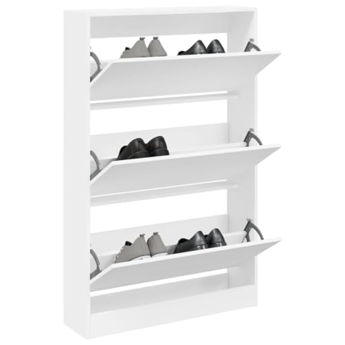 QJBSAVVA Schuhschrank Weiß Hoch Schmal 80 x 21 x 125 5 cm Holzwerkstoff mit 3 Fächern Stabile Platte und Platzsparendes Design für Flur Eingangsbereich und Wohnmobil QJBSAVVA Schuhschrank Weiß Hoch Schmal 80 x 21 x 125 5 cm Holzwerkstoff mit 3 Fächern Stabile Platte und Platzsparendes Design für Flur Eingangsbereich und Wohnmobil von QJBSAVVA