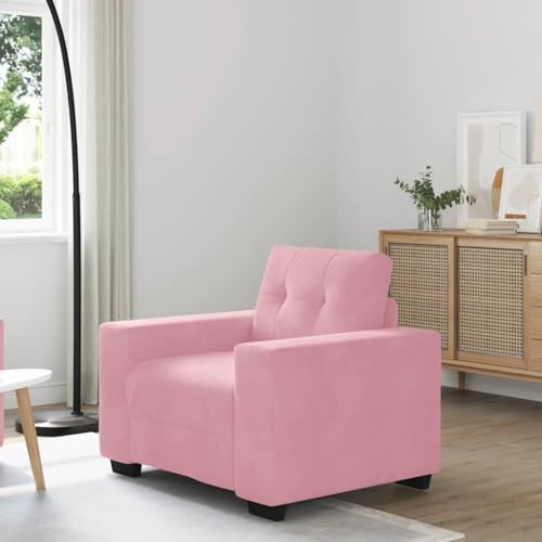 QJBSAVVA Sessel Rosa 60 cm Samt Relaxsessel mit gepolsterten Sitzkissen und stabilen Sperrholz Armlehnen Bequemer Lesesessel für Wohnzimmer Schlafzimmer und Balkon QJBSAVVA Sessel Rosa 60 cm Samt Relaxsessel mit gepolsterten Sitzkissen und stabilen Sperrholz Armlehnen Bequemer Lesesessel für Wohnzimmer Schlafzimmer und Balkon von QJBSAVVA
