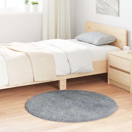 QJBSAVVA Shaggy Teppich Hochflor NAVARRA Hellgrau 100x100 cm Rund Robuster & Pflegeleichter Wohnzimmerteppich mit Rutschfester Unterseite für Balkon Schlafzimmer und Büro QJBSAVVA Shaggy Teppich Hochflor NAVARRA Hellgrau 100x100 cm Rund Robuster & Pflegeleichter Wohnzimmerteppich mit Rutschfester Unterseite für Balkon Schlafzimmer und Büro von QJBSAVVA