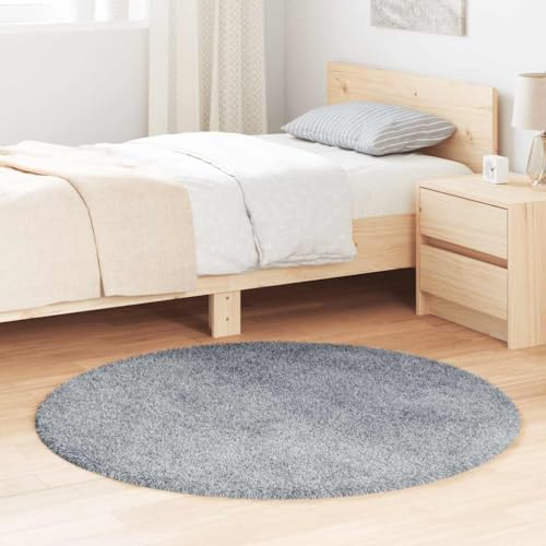 QJBSAVVA Shaggy Teppich NAVARRA Hellgrau 120x120 cm Hochflor Rund Moderner Wohnzimmerteppich Robuster Outdoor Teppich für Balkon Schlafzimmer und Büro QJBSAVVA Shaggy Teppich NAVARRA Hellgrau 120x120 cm Hochflor Rund Moderner Wohnzimmerteppich Robuster Outdoor Teppich für Balkon Schlafzimmer und Büro von QJBSAVVA