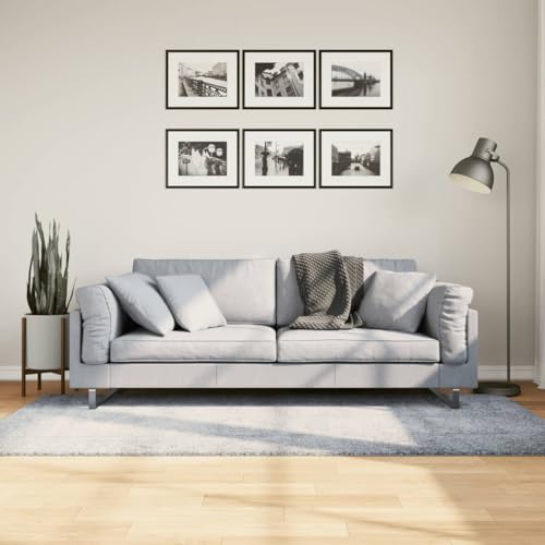 QJBSAVVA Shaggy Teppich Pamplona Hochflor Modern Blau 100x200 cm Weicher Flauschiger Wohnzimmerteppich für Schlafzimmer Flur und Büro mit Fußbodenheizung QJBSAVVA Shaggy Teppich Pamplona Hochflor Modern Blau 100x200 cm Weicher Flauschiger Wohnzimmerteppich für Schlafzimmer Flur und Büro mit Fußbodenheizung von QJBSAVVA