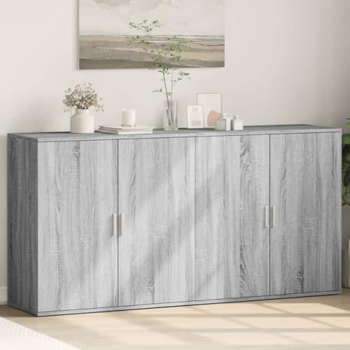 QJBSAVVA Sideboard 2er Set Grau Sonoma 79x38x80 cm aus Holzwerkstoff - Modernes Design mit viel Stauraum für Wohnzimmer, Küche & Flur QJBSAVVA Sideboard 2er Set Grau Sonoma 79x38x80 cm aus Holzwerkstoff - Modernes Design mit viel Stauraum für Wohnzimmer, Küche & Flur von QJBSAVVA