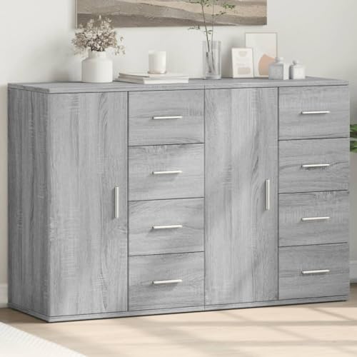 QJBSAVVA Sideboard 2er Set Grau Sonoma Holzwerkstoff Modernes Design mit Stauraum für Wohnzimmer Küche Flur QJBSAVVA Sideboard 2er Set Grau Sonoma Holzwerkstoff Modernes Design mit Stauraum für Wohnzimmer Küche Flur von QJBSAVVA