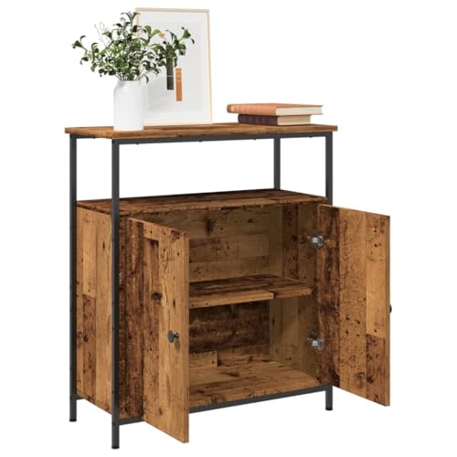 QJBSAVVA Sideboard Altholz-Optik 70x30x80 cm Holzwerkstoff mit verstellbaren Beinen, robuster Oberplatte & viel Stauraum für Wohnzimmer, Küche oder Flur QJBSAVVA Sideboard Altholz-Optik 70x30x80 cm Holzwerkstoff mit verstellbaren Beinen, robuster Oberplatte & viel Stauraum für Wohnzimmer, Küche oder Flur von QJBSAVVA