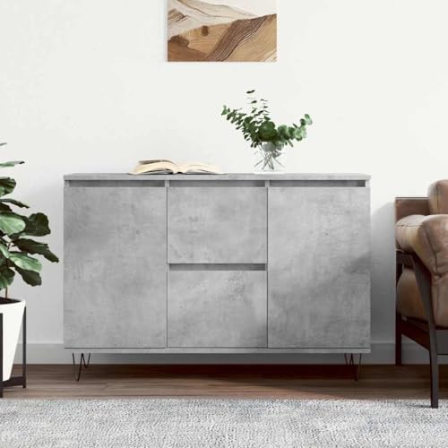 QJBSAVVA Sideboard Betongrau 104x35x70 cm Holzwerkstoff mit Eisenbeinen - Modernes Design für Wohnzimmer, Küche & Flur QJBSAVVA Sideboard Betongrau 104x35x70 cm Holzwerkstoff mit Eisenbeinen - Modernes Design für Wohnzimmer, Küche & Flur von QJBSAVVA
