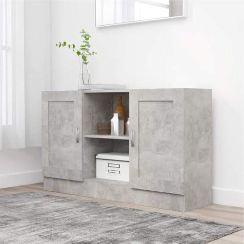 QJBSAVVA Sideboard Betongrau 120x30,5x70 cm aus Holzwerkstoff & MDF - Moderner Beistellschrank mit 2 Fächern & 2 Türen für Wohnzimmer, Flur & Küche QJBSAVVA Sideboard Betongrau 120x30,5x70 cm aus Holzwerkstoff & MDF - Moderner Beistellschrank mit 2 Fächern & 2 Türen für Wohnzimmer, Flur & Küche von QJBSAVVA