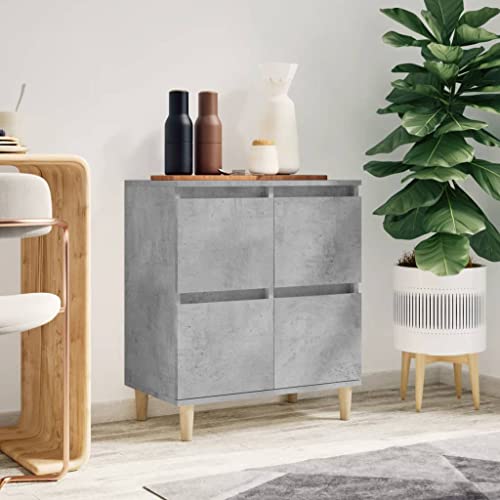 QJBSAVVA Sideboard Betongrau 60x35x70 cm aus Holzwerkstoff mit viel Stauraum, Zeitloses Design für Wohnzimmer, Küche oder Flur von QJBSAVVA