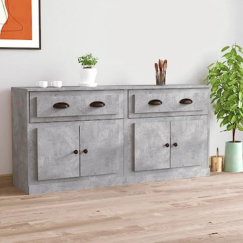 QJBSAVVA Sideboard Betongrau aus Holzwerkstoff - Modernes Design mit viel Stauraum für Wohnzimmer, Küche oder Flur QJBSAVVA Sideboard Betongrau aus Holzwerkstoff - Modernes Design mit viel Stauraum für Wohnzimmer, Küche oder Flur von QJBSAVVA