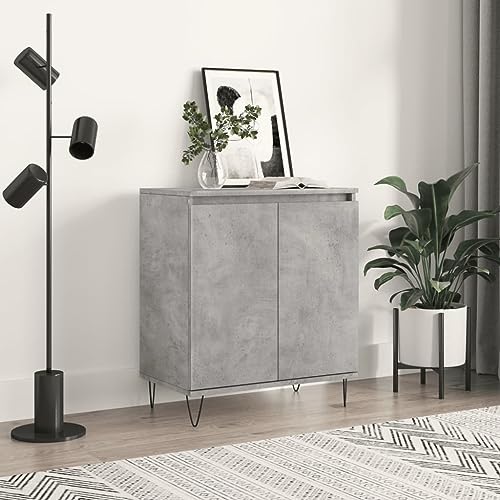 QJBSAVVA Sideboard Betongrau aus Holzwerkstoff mit Eisenbeinen, 60x35x70 cm, modernes Design für Wohnzimmer, Küche & Flur QJBSAVVA Sideboard Betongrau aus Holzwerkstoff mit Eisenbeinen, 60x35x70 cm, modernes Design für Wohnzimmer, Küche & Flur von QJBSAVVA