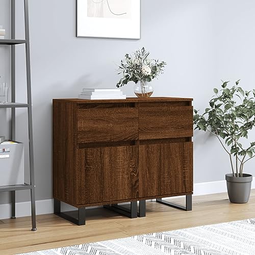 QJBSAVVA Sideboard Braun Eichen-Optik 2 Stück Holzwerkstoff mit Eisenbeinen Stauraum Kommode für Wohnzimmer Küche Flur QJBSAVVA Sideboard Braun Eichen-Optik 2 Stück Holzwerkstoff mit Eisenbeinen Stauraum Kommode für Wohnzimmer Küche Flur von QJBSAVVA